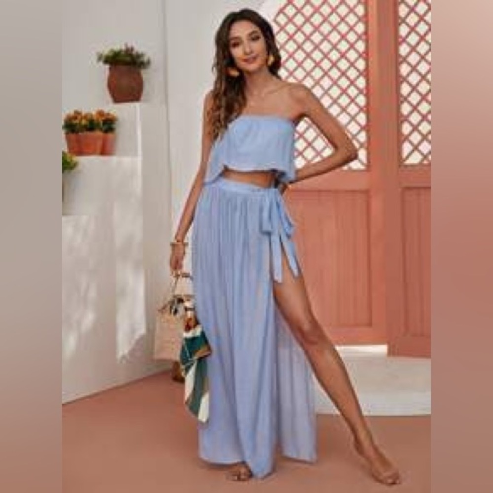 2-piece periwinkle coverup, size small